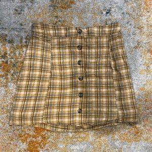 American Eagle Yellow plaid skirt